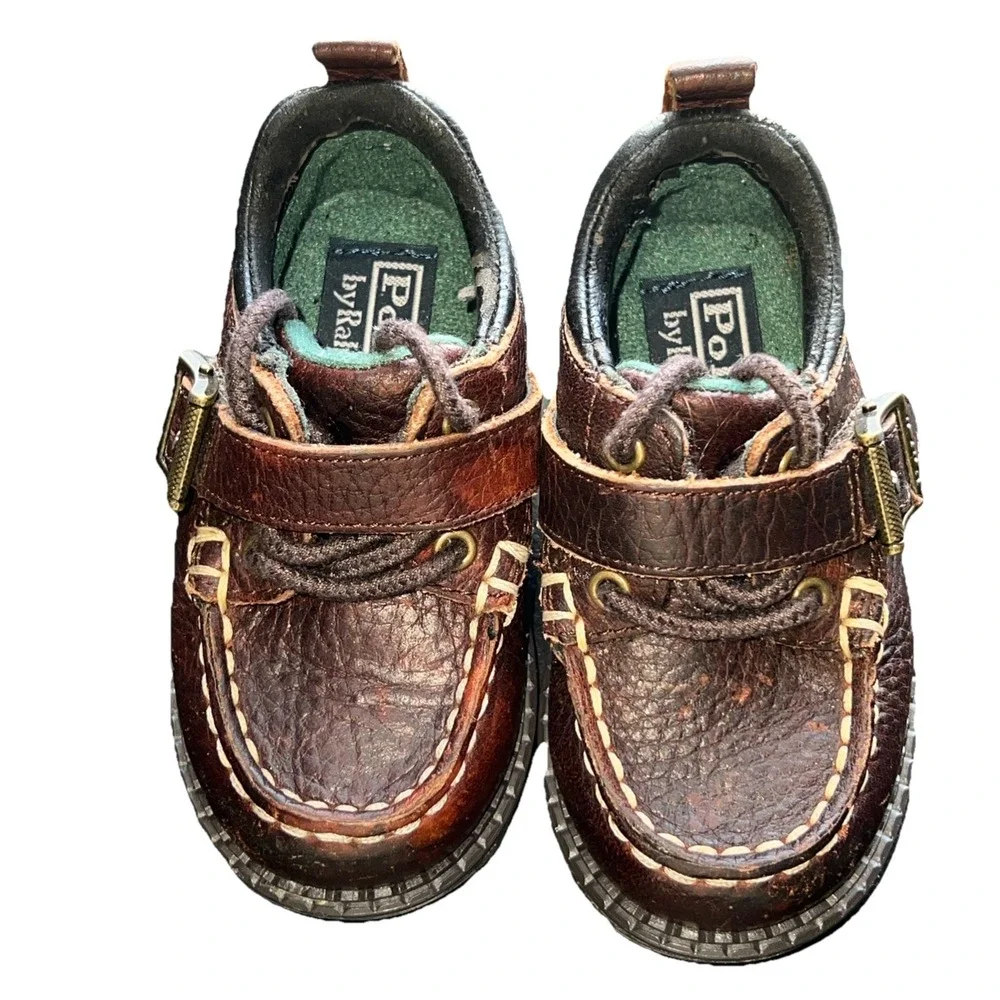 Polo by Ralph Lauren Toddler Baby Boys Ranger Low Oxford Brown Size 5‎ Leather